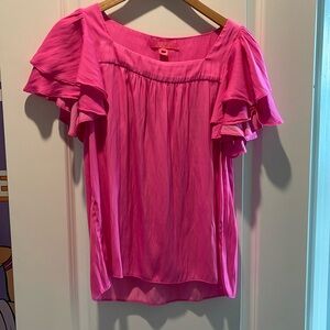Lilly Pulitzer Flutter Sleeve Blouse